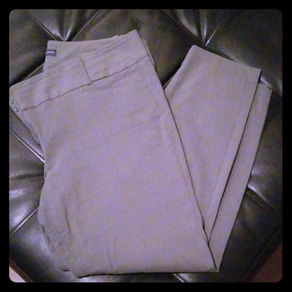 Olive green dressy capris